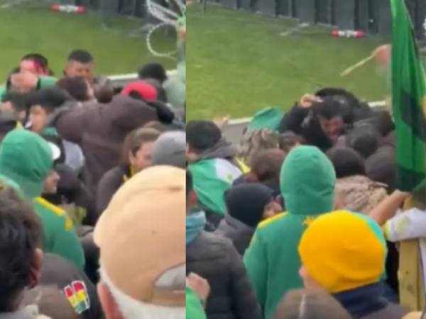 Hinchas de Aldosivi protagonizan brutal riña con cuchillos en pleno partido